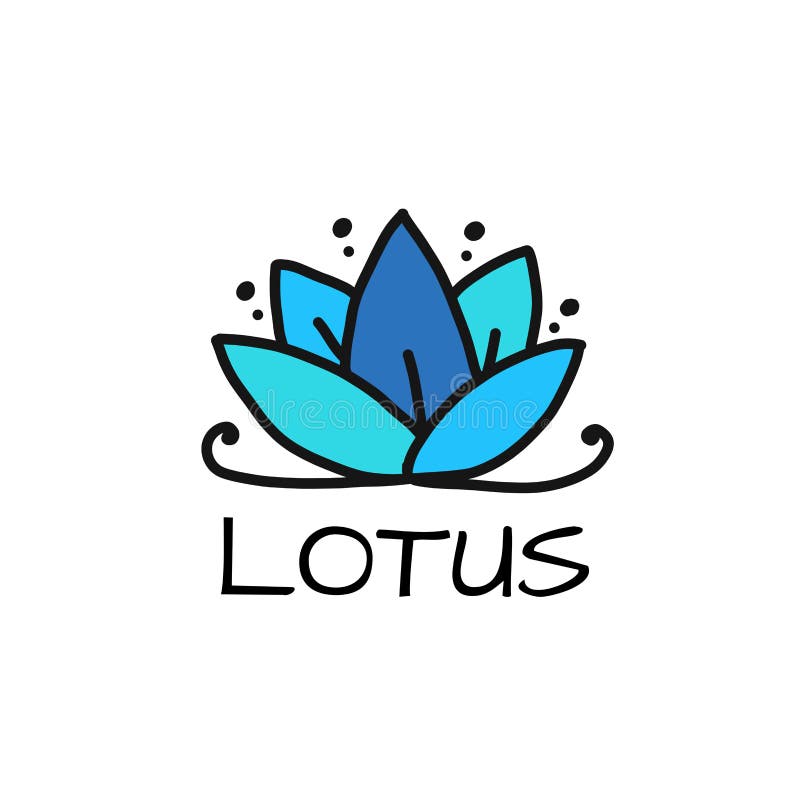 Progetto di logo di loto per la progettazione illustrazione di stock