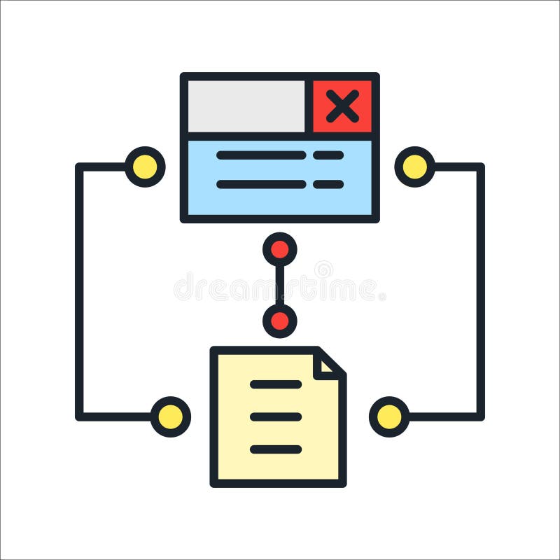Program Algorithm Concept Icon Color Illustration Design Stock Vector ...