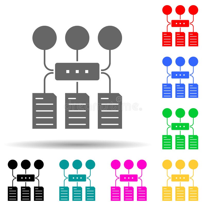 Program Algorithm Multi Color Style Icon. Simple Glyph, Flat Vector of ...