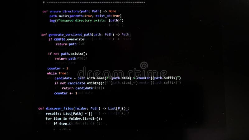 Program code appears on computer screen while developer writes javascript program code appears on computer screen while developer акции видеоматериалы