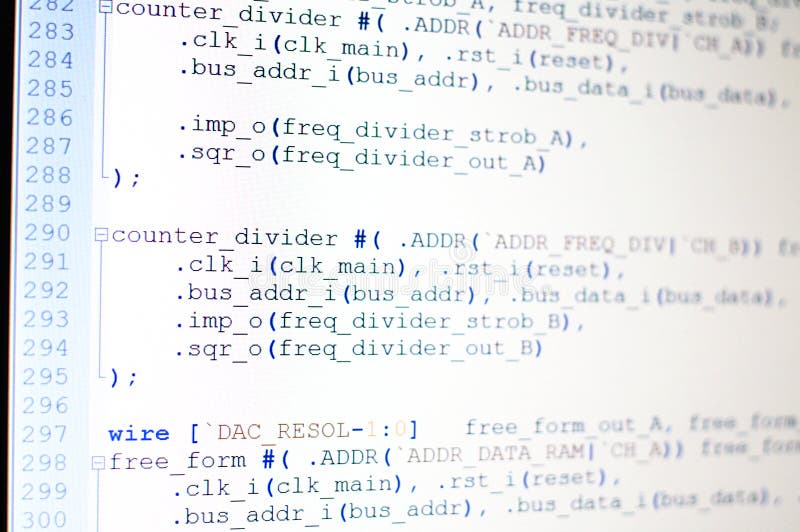 Program Code with Line Numbering Stock Image - Image of abstract ...