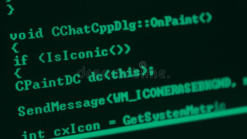 Program code program source code scrolling down