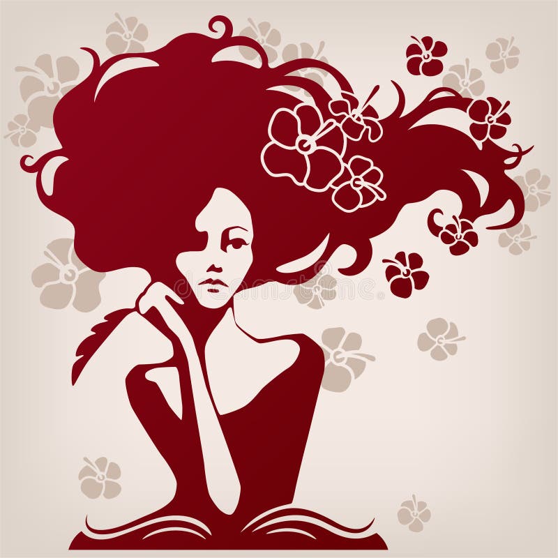 Programa de escritura de la mujer ilustración del vector Programa de escritura de la mujer ilustración del vector