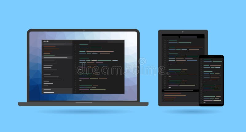 Programa??o de software e codifica??o transversais da plataforma ilustração stock Programa??o de software e codifica??o transversais da plataforma ilustração stock