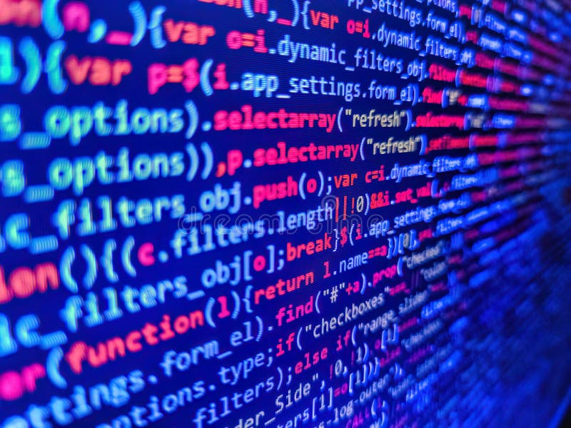 Programarea ecranului de fundal abstract de cod pentru software. programare concept algoritm abstract flux de lucru. programare pi stock photo