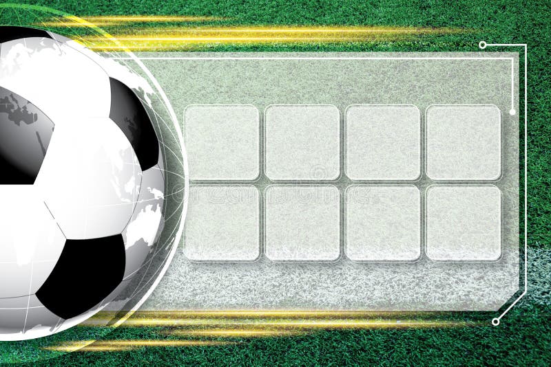 Programação da competição do futebol do futebol do fundo imagens de stock Programação da competição do futebol do futebol do fundo imagens de stock