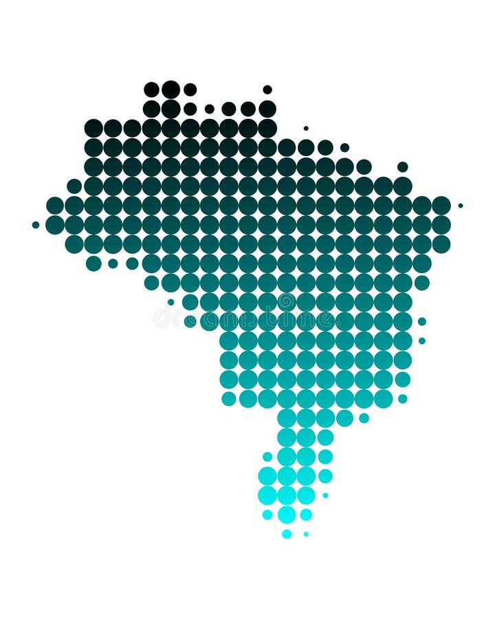 Mappa del Brasile fotografia stock libera da diritti