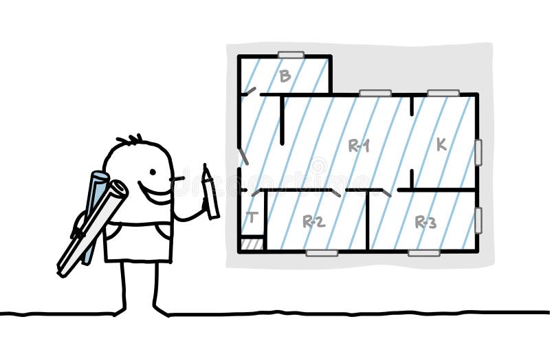 Programma dell'appartamento dell'illustrazione dell'architetto