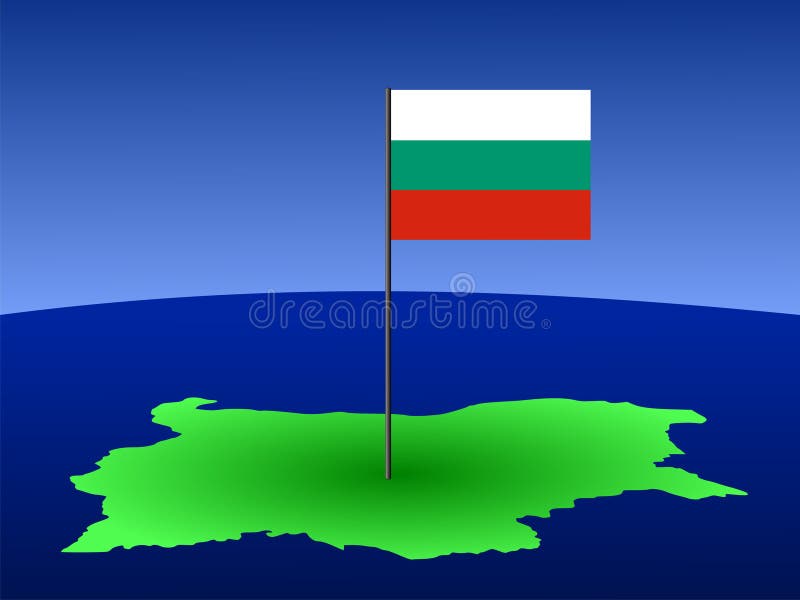 Programma della Bulgaria con la bandierina royalty illustrazione gratis Programma della Bulgaria con la bandierina royalty illustrazione gratis