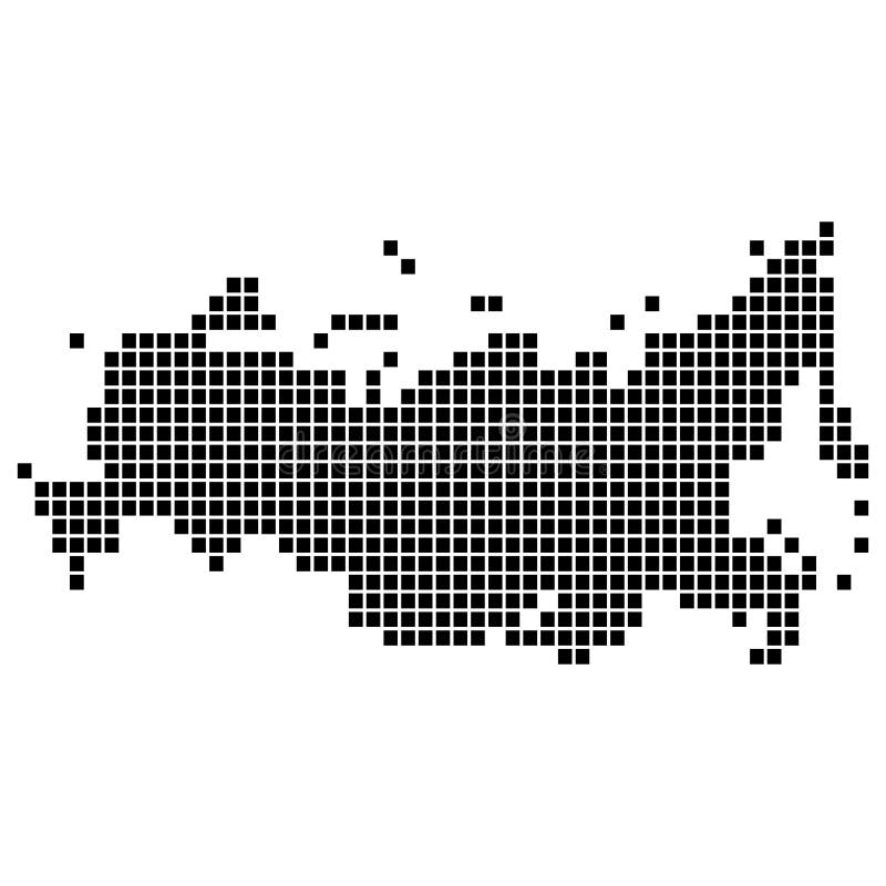 The map of the Russian Federation, is made of square dots. Original abstract vector illustration for your design. The map of the Russian Federation, is made of square dots. Original abstract vector illustration for your design.