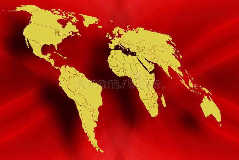 Programma di mondo nel colore rosso royalty illustrazione gratis Programma di mondo nel colore rosso royalty illustrazione gratis