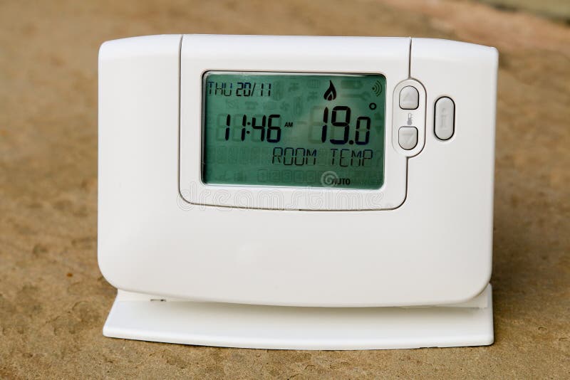 programmable-central-heating-thermostat-will-reduce-energy-costs-stock