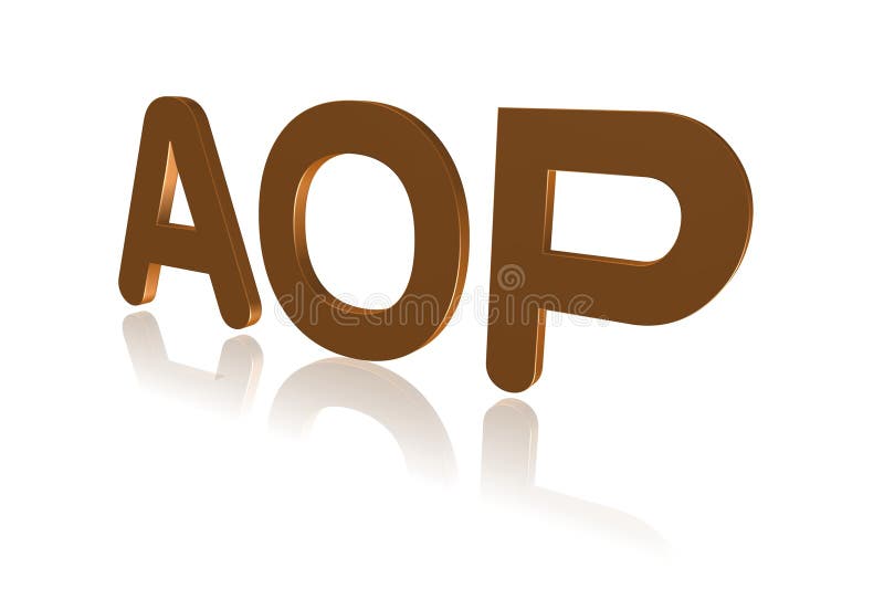 Programming Term - AOP - Aspect-Oriented Programming - 3D image. Programming Term - AOP - Aspect-Oriented Programming - 3D image