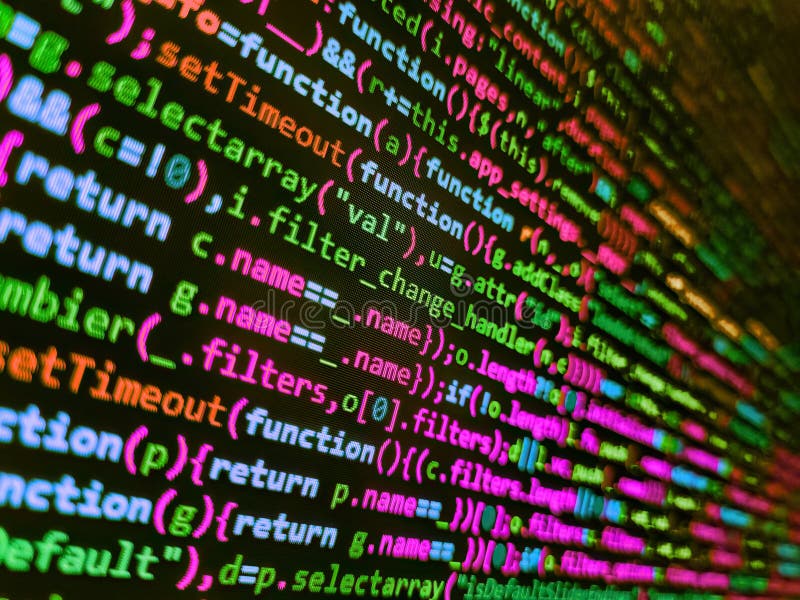 Programmazione di un concetto di algoritmo astratto del flusso di lavoro. tecnologia digitale sul display. concetto di programmazi fotografia stock