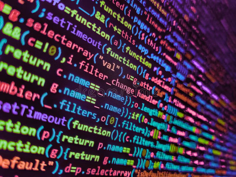 Programmazione di un concetto di algoritmo astratto del flusso di lavoro. tecnologia digitale sul display. concetto di programmazione della sicurezza e di hackeraggio della decrittazione e della cifratura profonda
