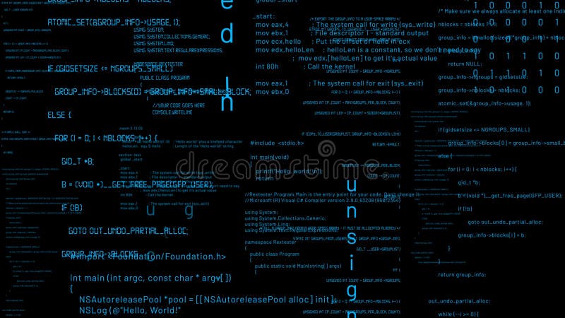 Programmazione visiva e codifica di software futuri royalty illustrazione gratis