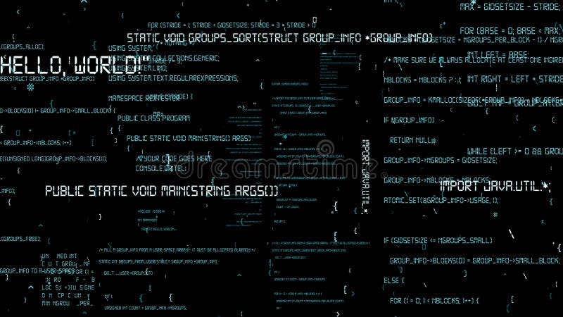 Programmazione visiva e codifica di software futuri royalty illustrazione gratis