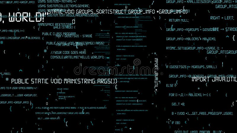 Programmazione visiva e codifica di software futuri illustrazione di stock