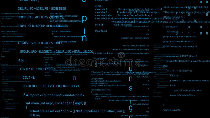 Programmazione visiva e codifica di software futuri royalty illustrazione gratis