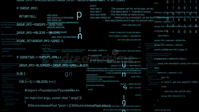 Programmazione visiva e codifica di software futuri illustrazione vettoriale