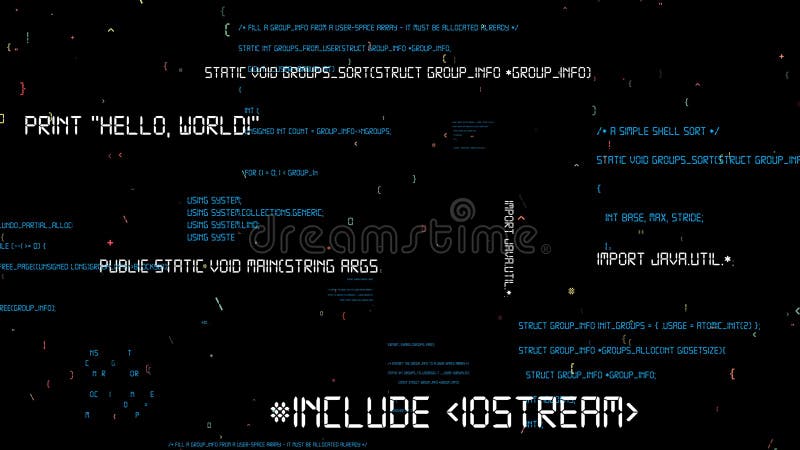 Programmazione visiva e codifica di software futuri royalty illustrazione gratis