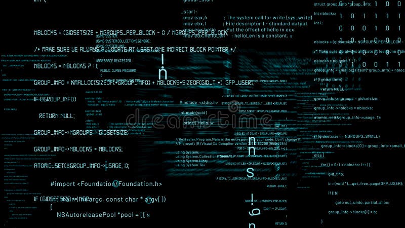 Programmazione visiva e codifica di software futuri illustrazione vettoriale