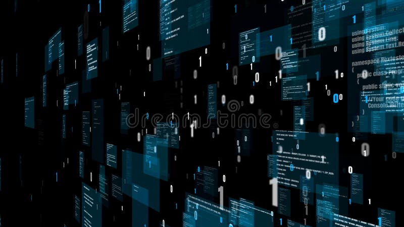 Programmazione visiva e codifica di software futuri illustrazione vettoriale