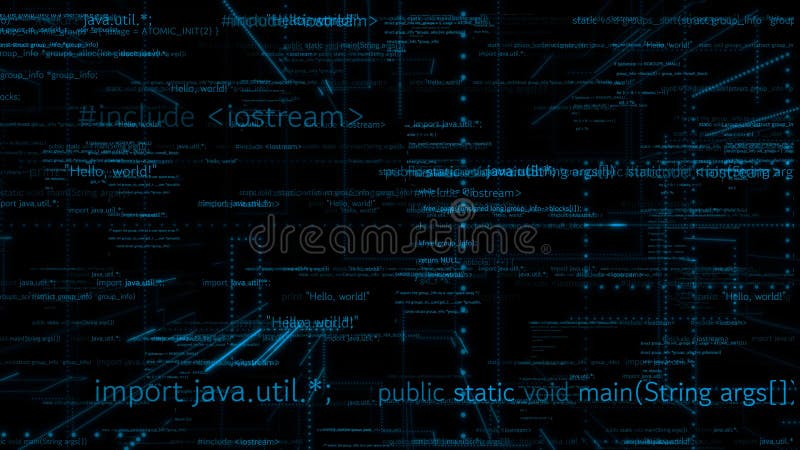 Programmazione visiva e codifica di software futuri royalty illustrazione gratis