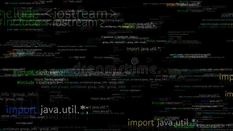 Programmazione visiva e codifica di software futuri illustrazione vettoriale