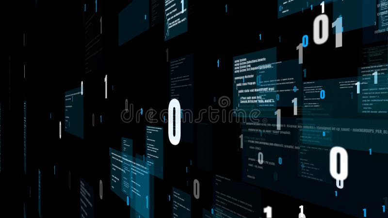 Programmazione visiva e codifica di software futuri illustrazione vettoriale