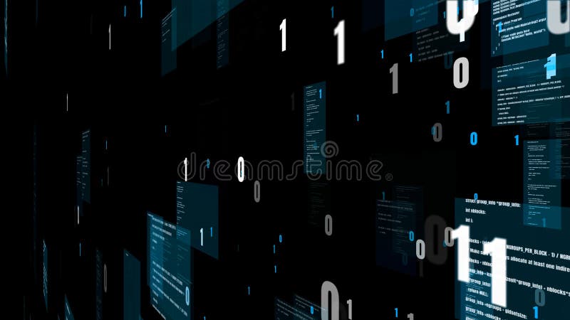 Programmazione visiva e codifica di software futuri illustrazione vettoriale