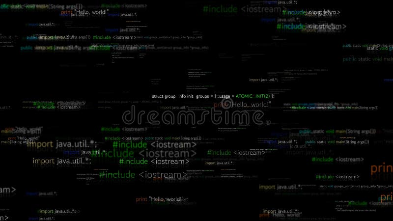 Programmazione visiva e codifica di software futuri royalty illustrazione gratis