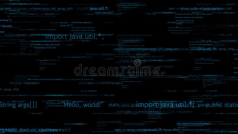 Programmazione visiva e codifica di software futuri illustrazione di stock