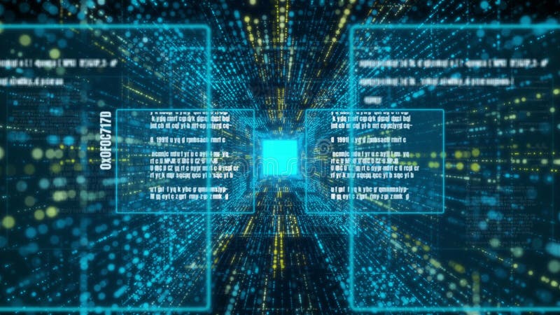 Programmazione visiva e codifica di software futuri illustrazione vettoriale