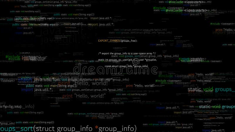 Programmazione visiva e codifica di software futuri royalty illustrazione gratis