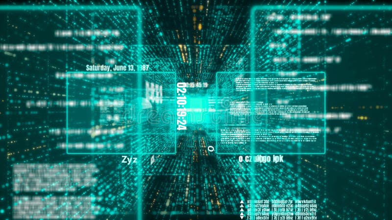 Programmazione visiva e codifica di software futuri illustrazione di stock