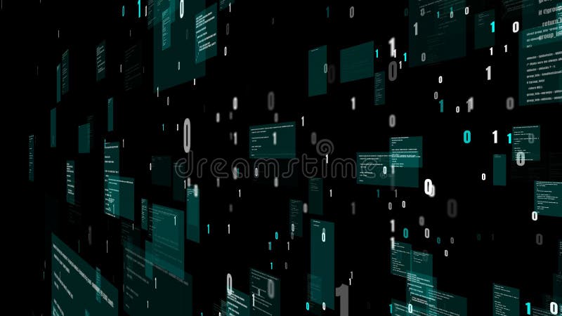 Programmazione visiva e codifica di software futuri illustrazione vettoriale