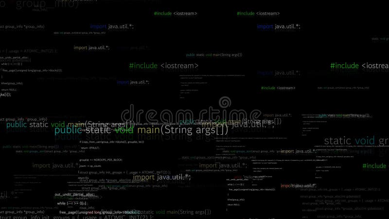 Programmazione visiva e codifica di software futuri illustrazione di stock