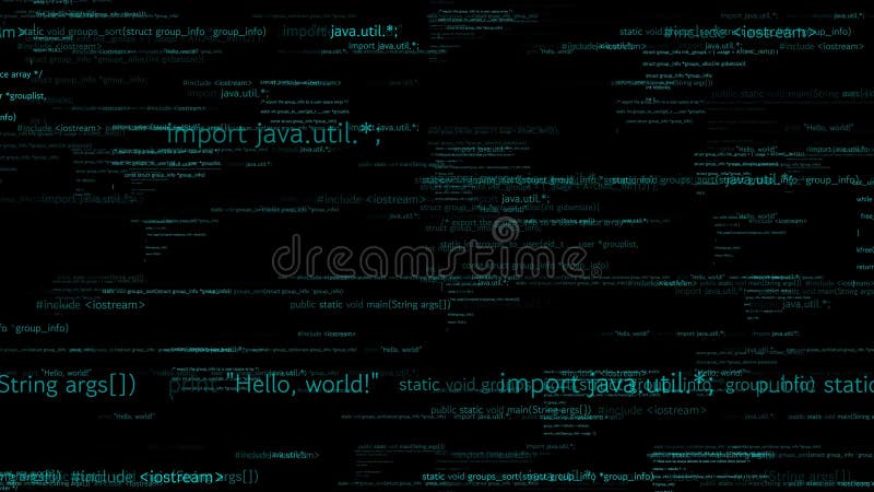 Programmazione visiva e codifica di software futuri illustrazione di stock