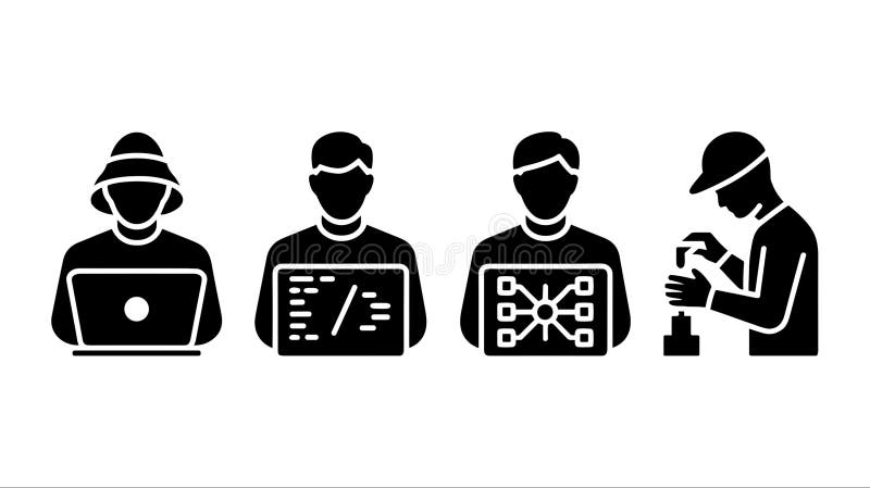 Programmer Coder Developer Working Laptop Software Testing Coding Concept vector illustration