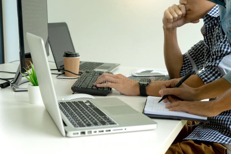 Programmer work with Developing programming royalty free stock images