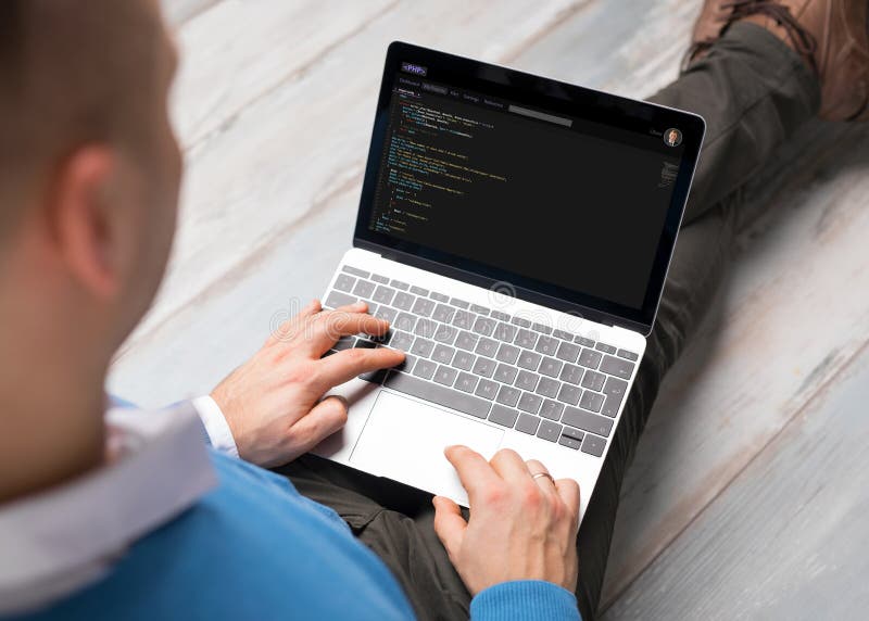 Programmer working on computer royalty free stock images