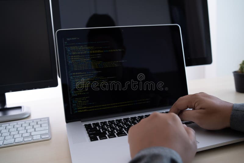 Programmer working Developing programming technologies Web Design Online Technology royalty free stock photography Programmer working Developing programming technologies Web Design Online Technology royalty free stock photography