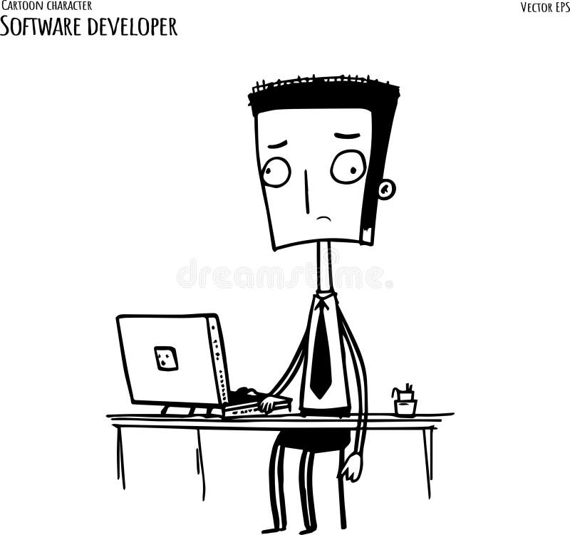 Programmer Working on  Development on Laptop Computer. Software