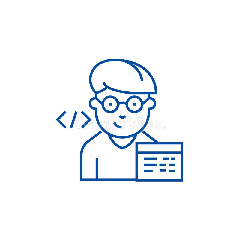 Programmerarelinje symbolsbegrepp Plant vektorsymbol för programmerare, tecken, översiktsillustration vektor illustrationer Programmerarelinje symbolsbegrepp Plant vektorsymbol för programmerare, tecken, översiktsillustration vektor illustrationer