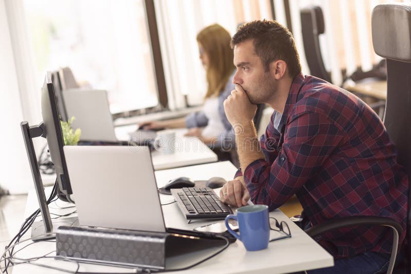 Programmers coding royalty free stock photos
