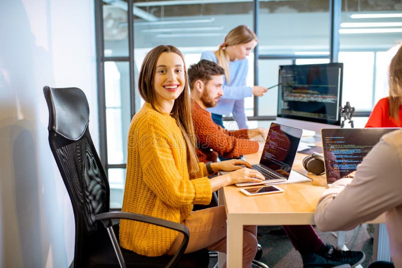 Programmers Working in the Office Stock Image - Image of communication,  computer: 135722339