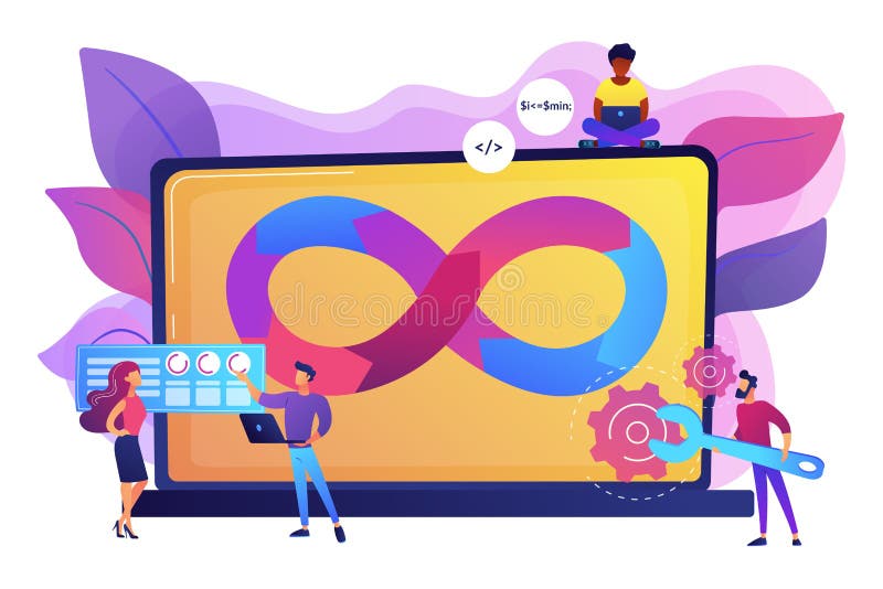 DevOps team concept vector illustration stock illustration