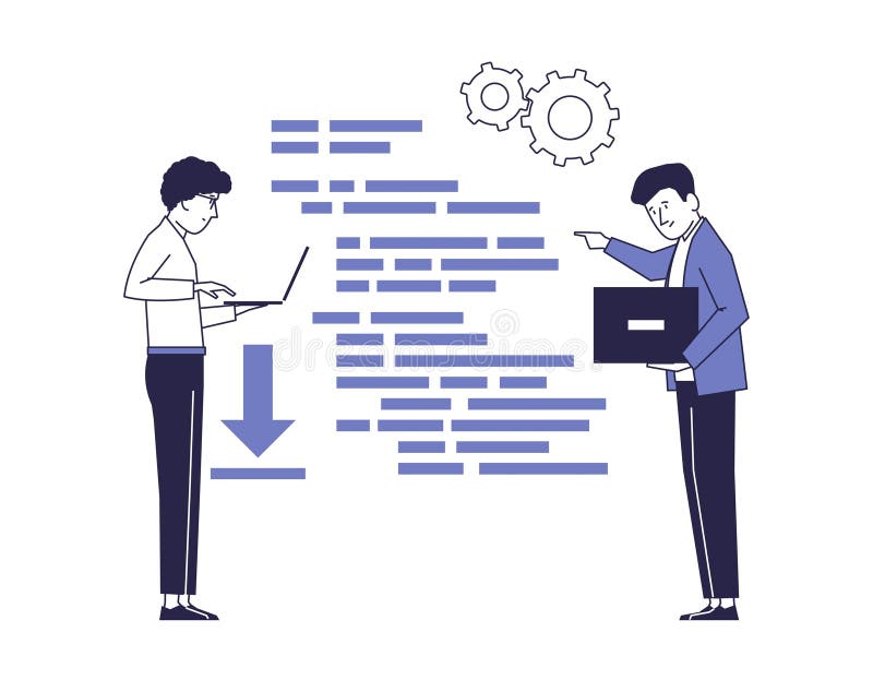 Programmers write application code programmers write application code vektorillustrasjon