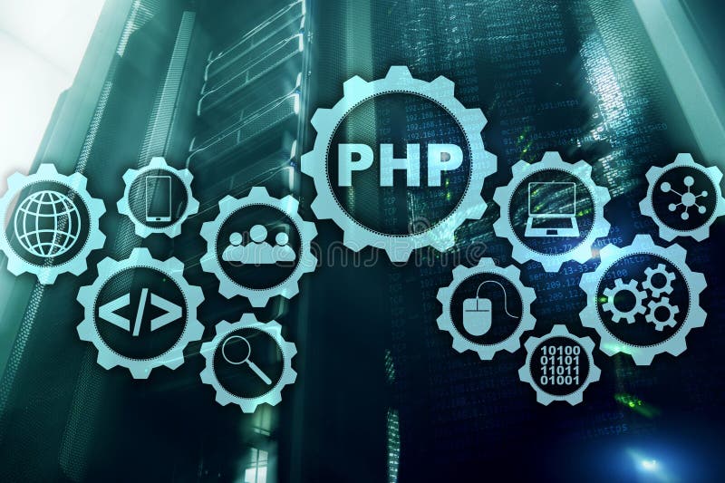 Programmiersprache PHP Sich entwickelnde Programmierung und Kodierung von Technologien Cyberraumkonzept stock abbildung Programmiersprache PHP Sich entwickelnde Programmierung und Kodierung von Technologien Cyberraumkonzept stock abbildung
